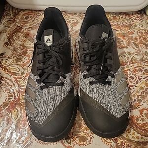 Adidas Black and Gray Athletic Shoes